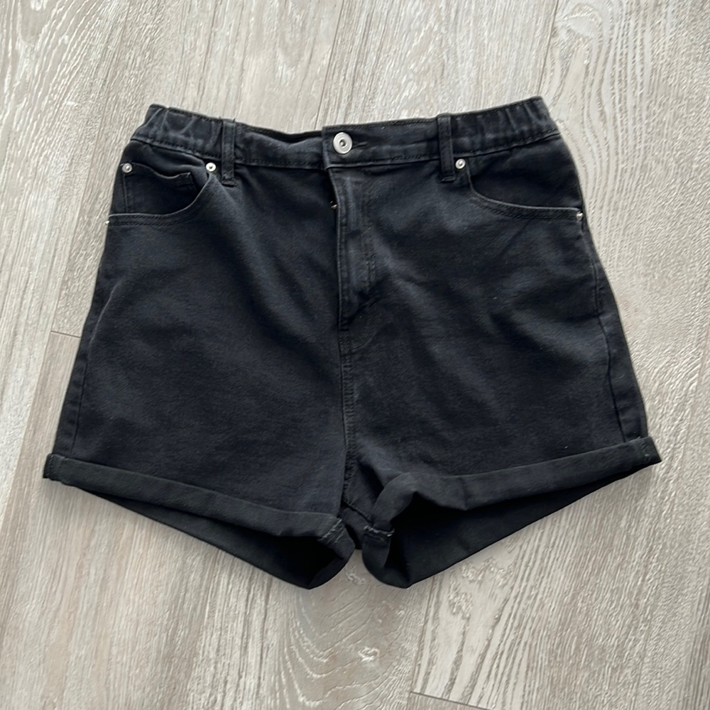 Dynamite Black High Waist Jeans Shorts